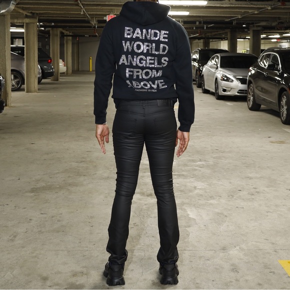 BLACK LEATHER SKINNY PANTS - Picture 3 of 4